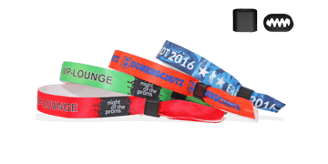 Smooth Satin wristbands with plastic flat closure, Berlin