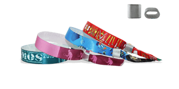 Satin wristbands with metal flat closure, Honolulu