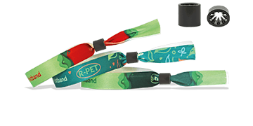Recycled P. E. T. satin wristbands with plastic sliding clip closure, Oslo