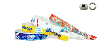 Satin wristbands with metal reusable closure, Las Vegas