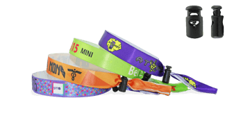 Satin wristbands with reusable plastic closure, Venice