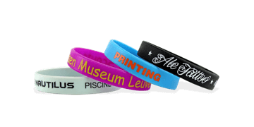 Custom Silicone Wristbands, Large Size, 1-Colour Printed