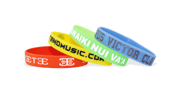 Custom Silicone Wristbands, Small Size, Debossed Ink Filled