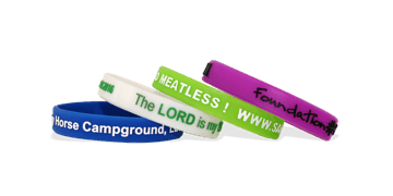 Custom Silicone Wristbands, Small Size, Printed Embossed