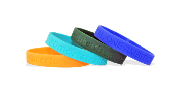 Custom Silicone Wristbands, Medium Size, Debossed