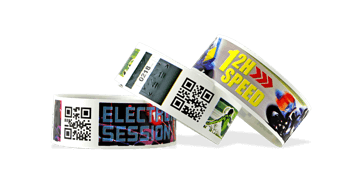 Full-Colour Bar Paper wristbands TPS 25mm (Matte finish)