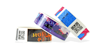 Full-Colour Bar code wristbands TVS 25mm (Glossy finish)