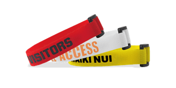 Custom Hook & Loop Wristbands, 12 mm