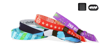 Woven wristbands with plastic flat closure, Berlin