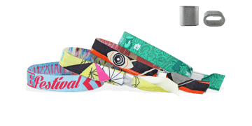 Woven wristbands with metal flat closure, Honolulu