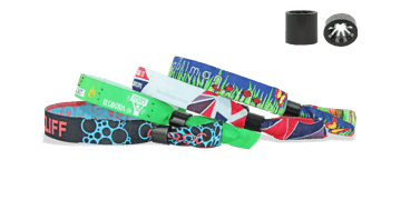 Woven wristbands with plastic sliding clip closure, Oslo