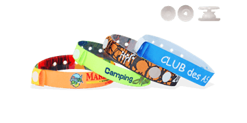 Woven wristbands with plastic slim round clip closure, Tenerife