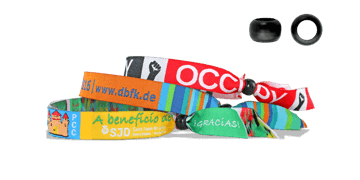 Woven wristbands with plastic reusable closure, Tokyo